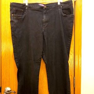 EUC 26W BLACK 'TUMMY TAMER' JEANS by Woman Within